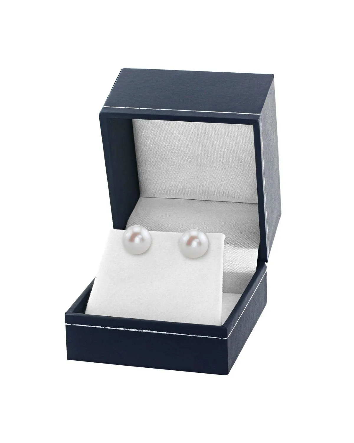 10mm White Freshwater Round Pearl Stud Earrings