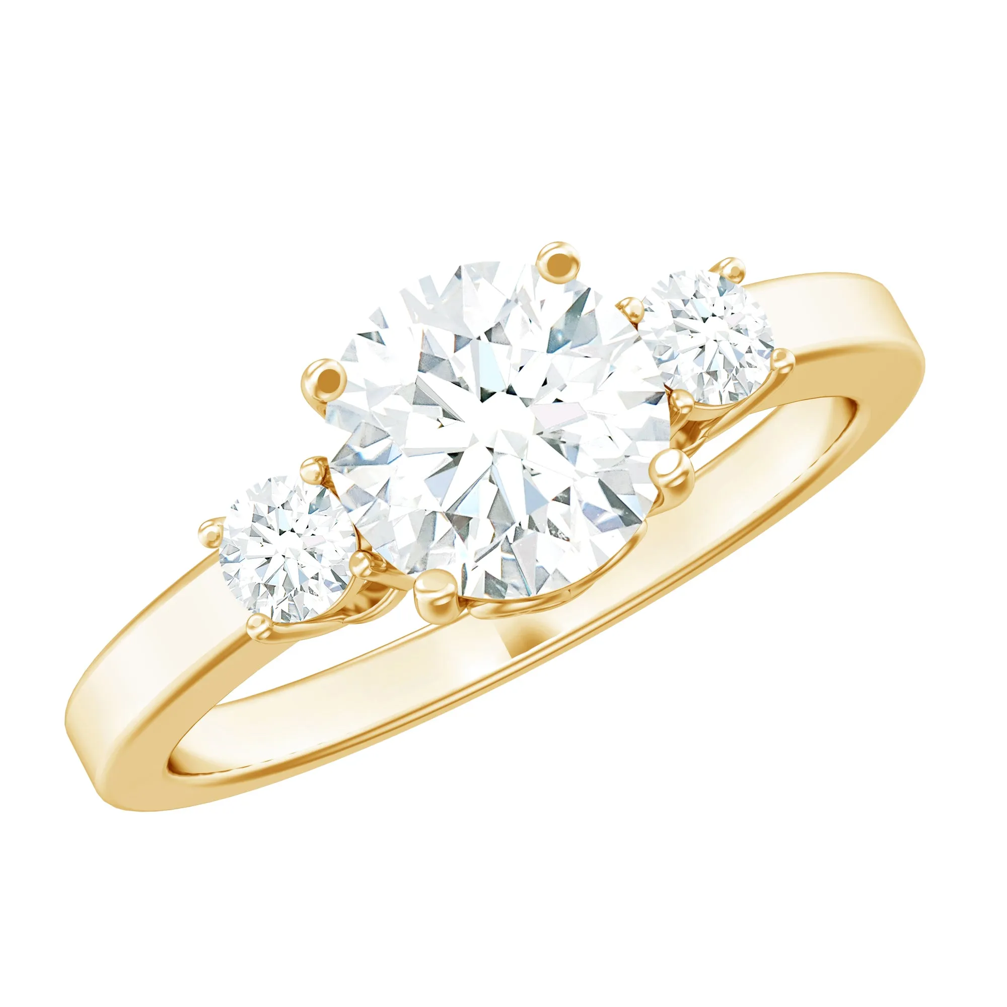 1.50 CT Simple Moissanite Round Cut Solitaire Ring