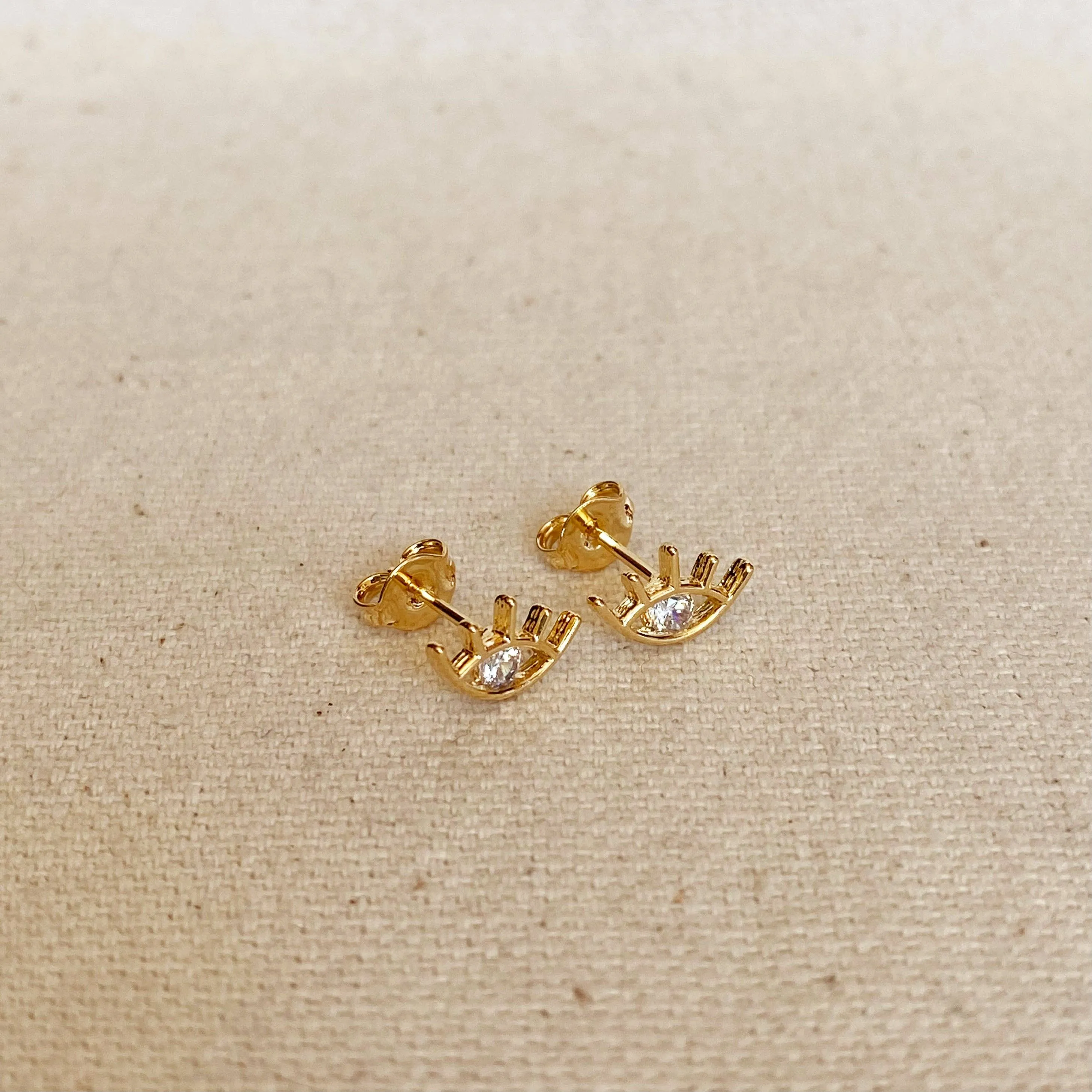 18k Gold-Filled Eye Studs