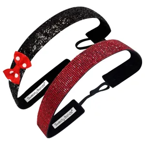 2 Pack | Viva Diva Bowtique | Glitterati Red | 1 Inch