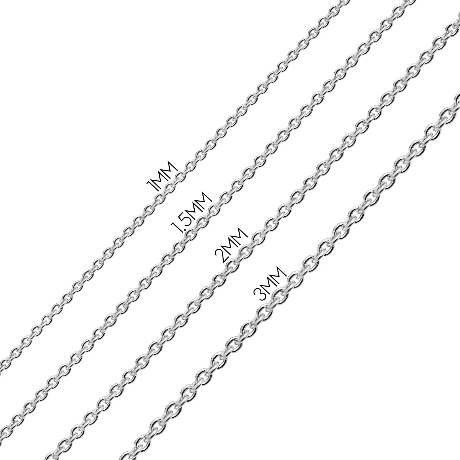 2MM 14K Gold Plated Sterling Silver Rope Chain Necklace Italy 16-24 Inch