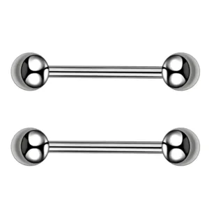 2PCS 14G Titanium Nipple Rings Nipple barbell Piercing