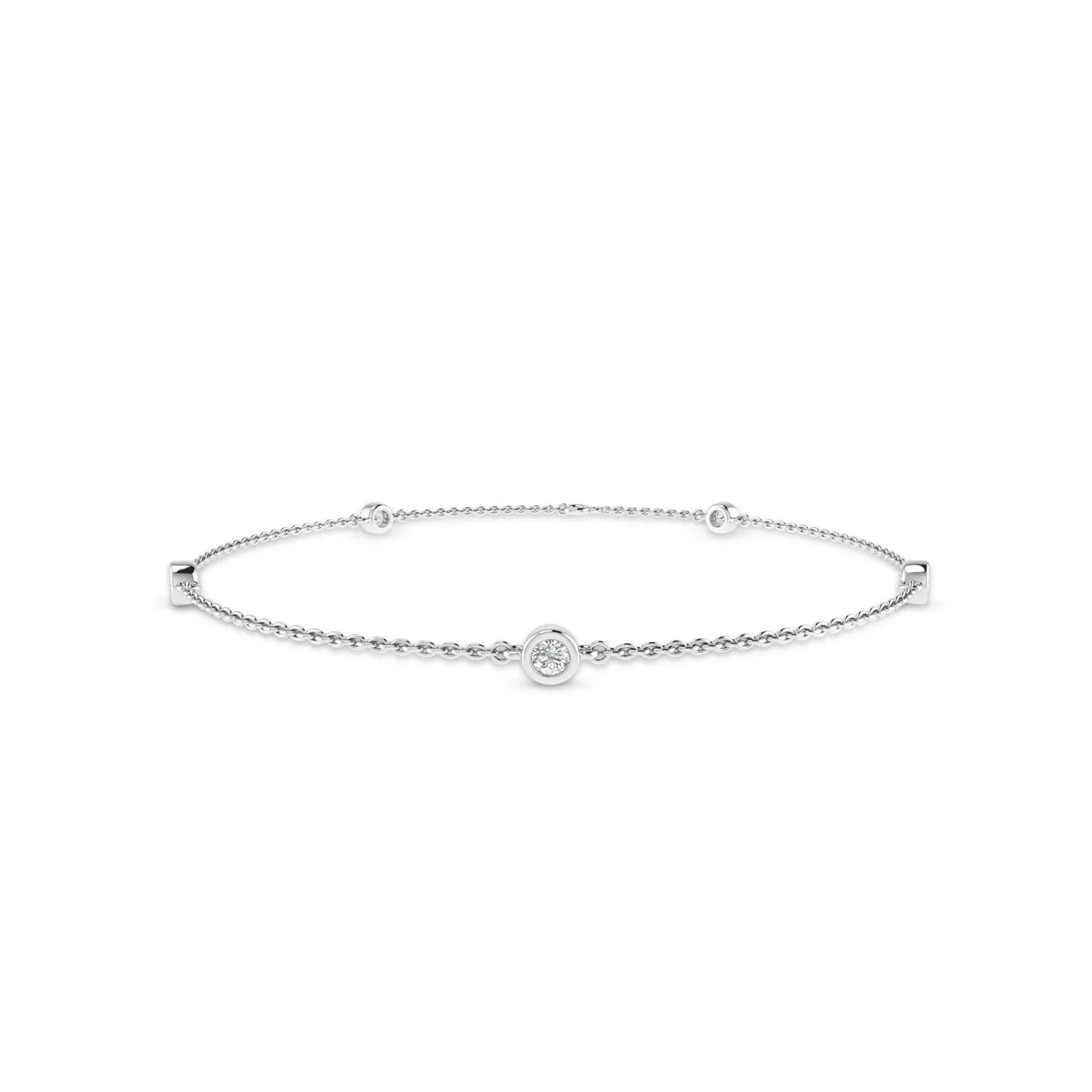 9K White Gold 0.25ct Diamond Bracelet - B-4220-012-W