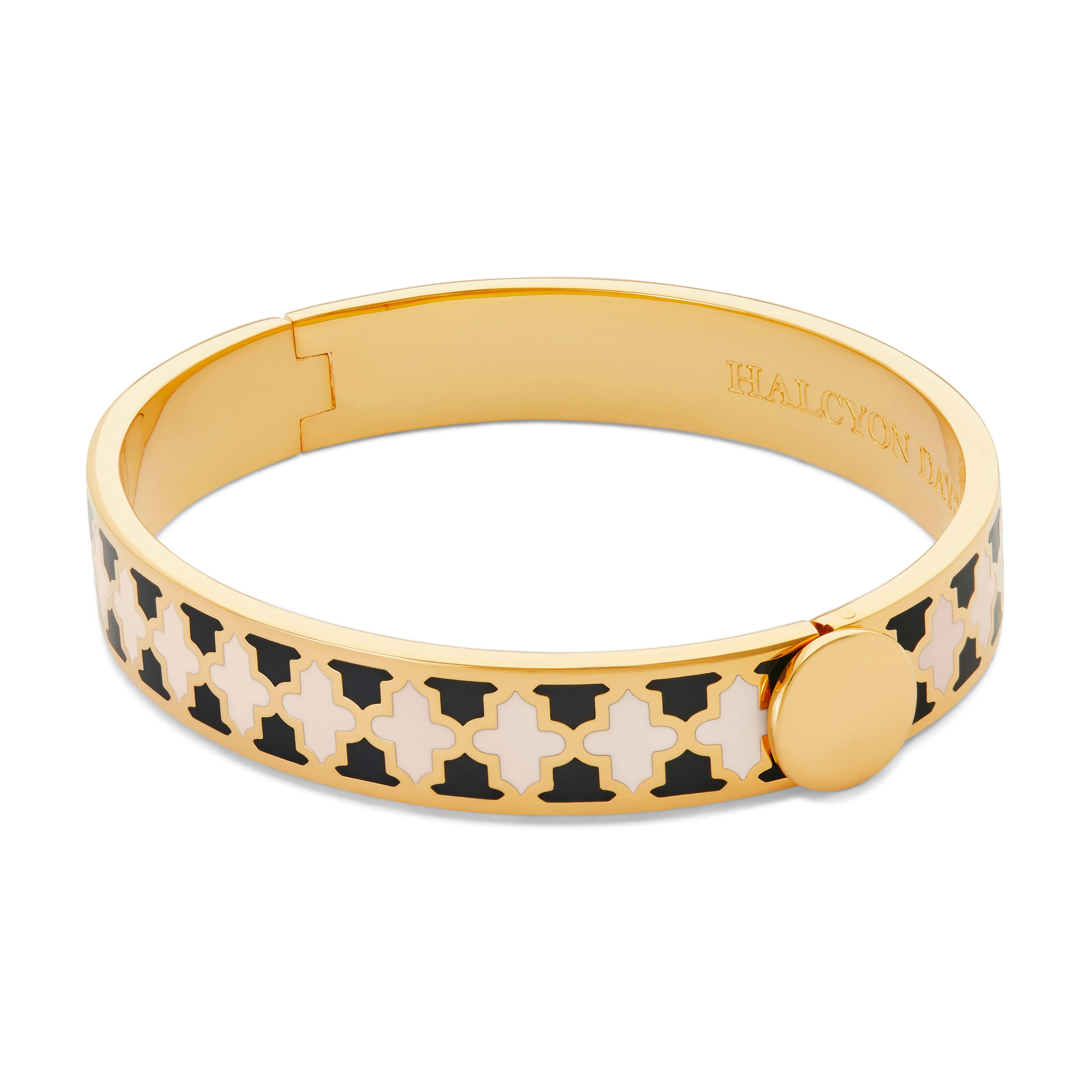 Agama Black, Cream & Gold Bangle