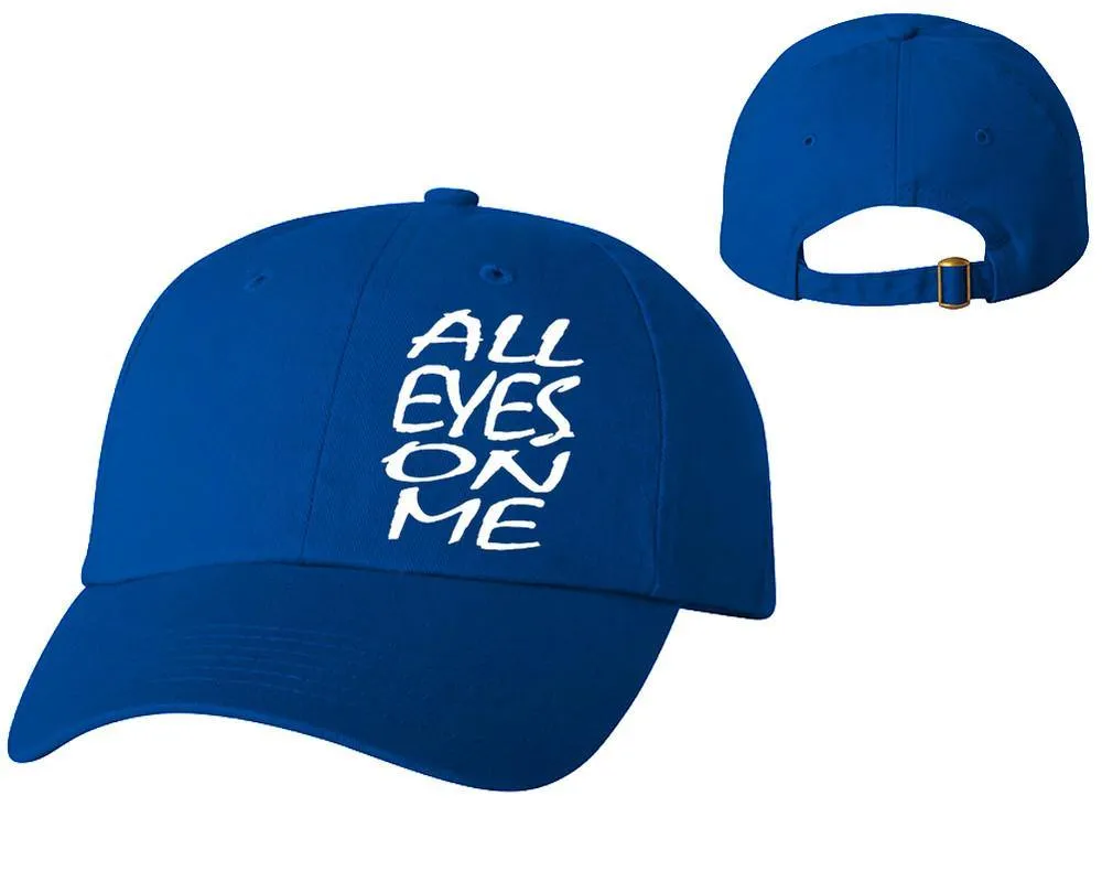 All Eyes On Me Custom 100% Cotton Baseball Cap – Unisex Heat Transfer Cap with Adjustable Fit | Personalized Options | USA-Made