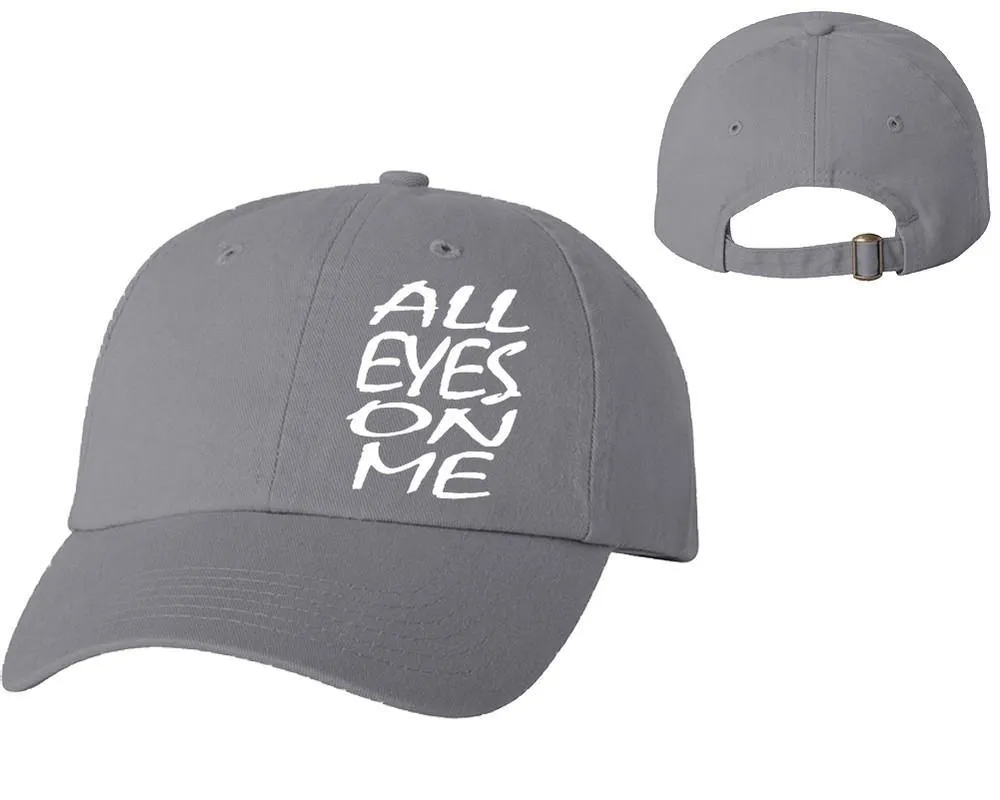 All Eyes On Me Custom 100% Cotton Baseball Cap – Unisex Heat Transfer Cap with Adjustable Fit | Personalized Options | USA-Made