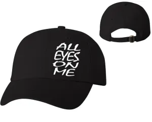 All Eyes On Me Custom 100% Cotton Baseball Cap – Unisex Heat Transfer Cap with Adjustable Fit | Personalized Options | USA-Made