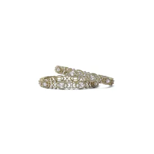 Aria Cubic Zirconia Bangles in White