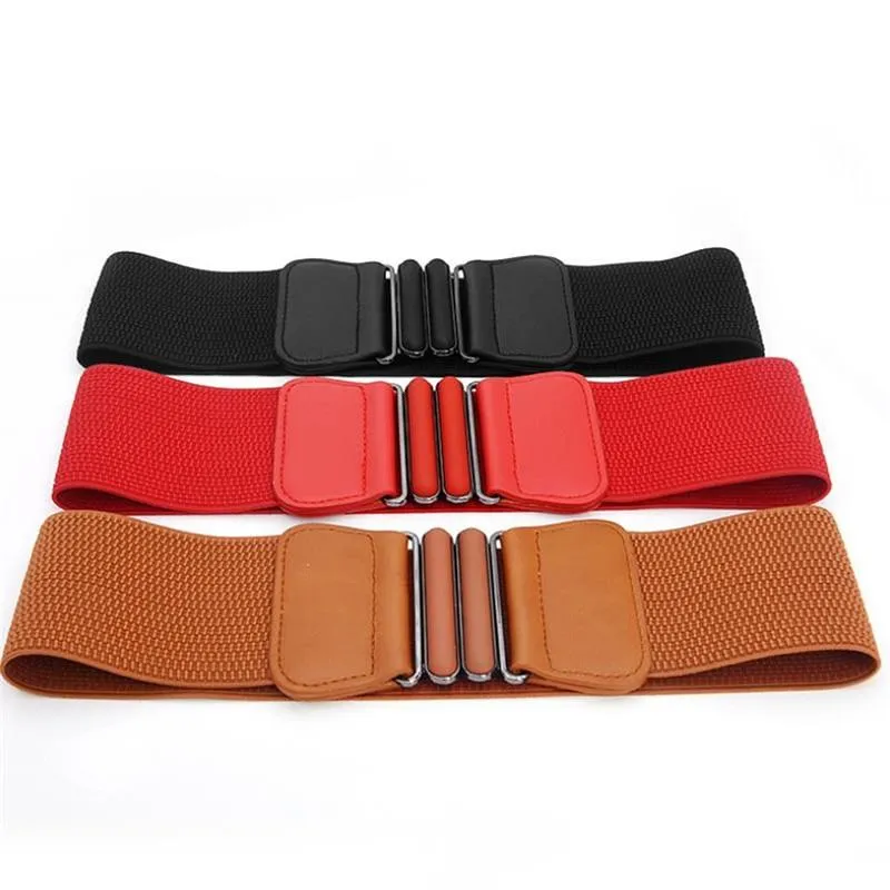 Arimonz Solid Stretch Elastic Wide Waist Belts For Women