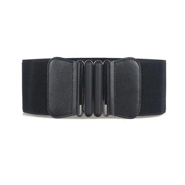 Arimonz Solid Stretch Elastic Wide Waist Belts For Women