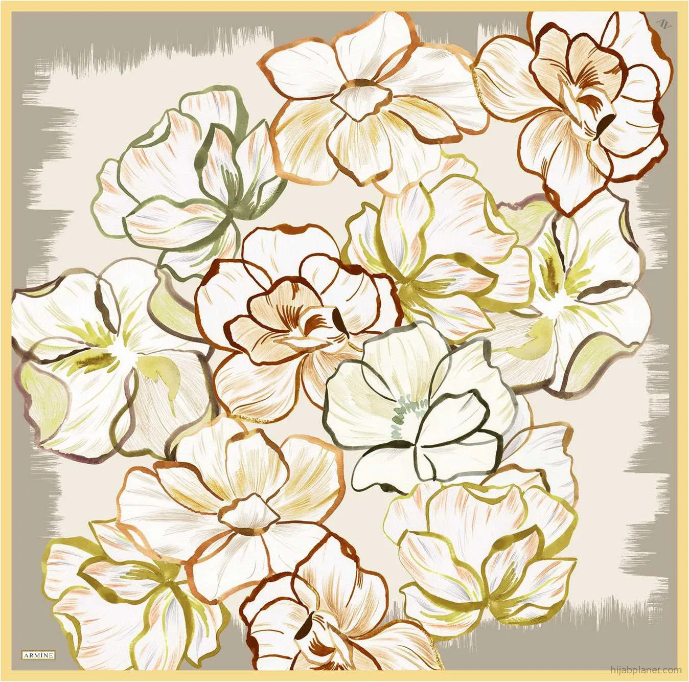 Armine Marley Floral Silk Scarf #31