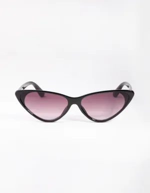 Black Brown Cat Eye Sunglasses