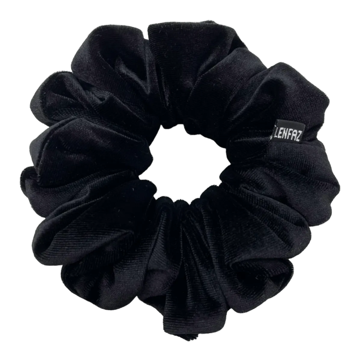 Black Diamond Oversized Velvet Scrunchie