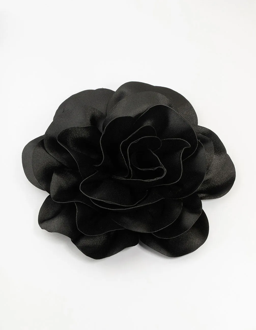 Black Fabric Extra Large Flower Corsage