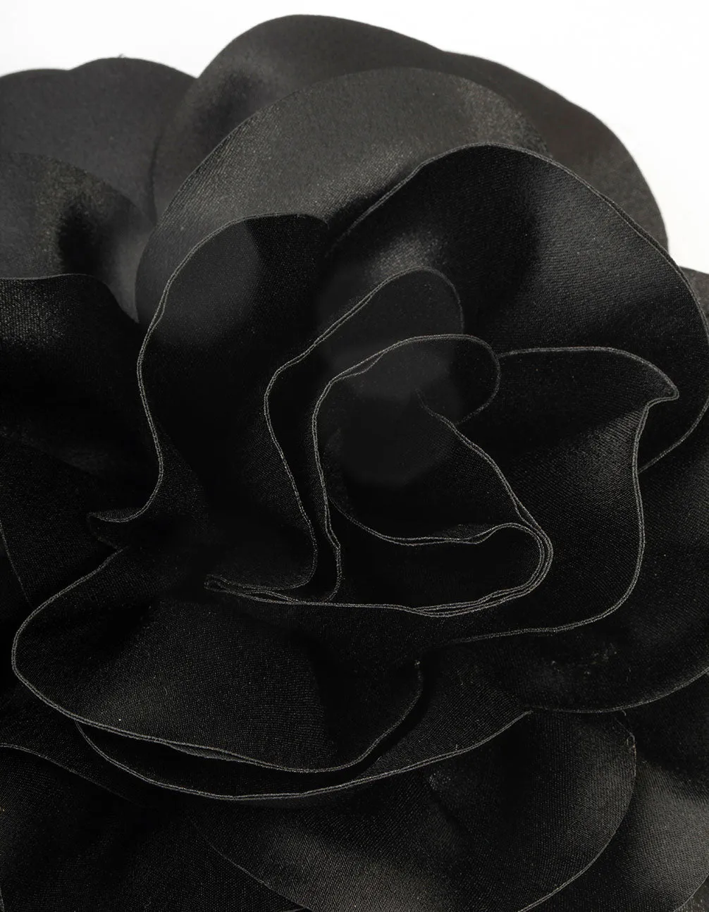 Black Fabric Extra Large Flower Corsage