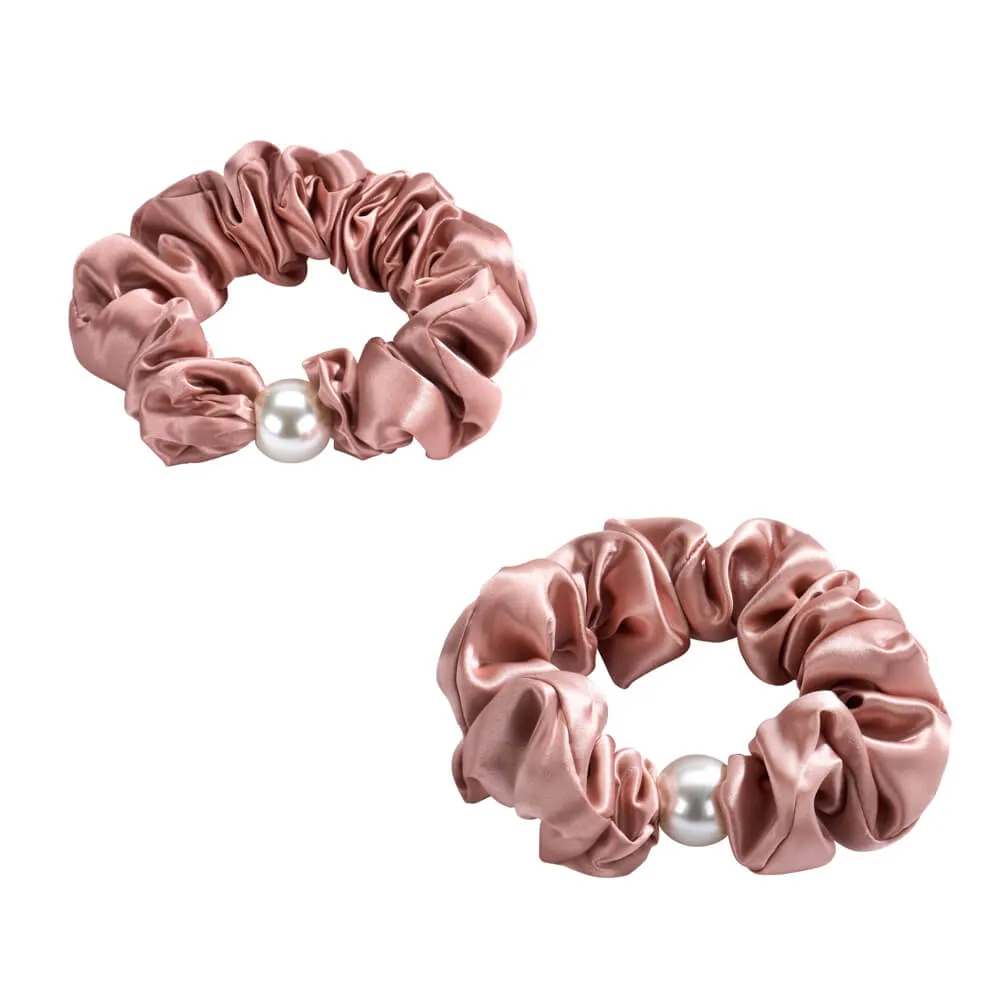 Blissy Pearl Scrunchies - Rose Gold