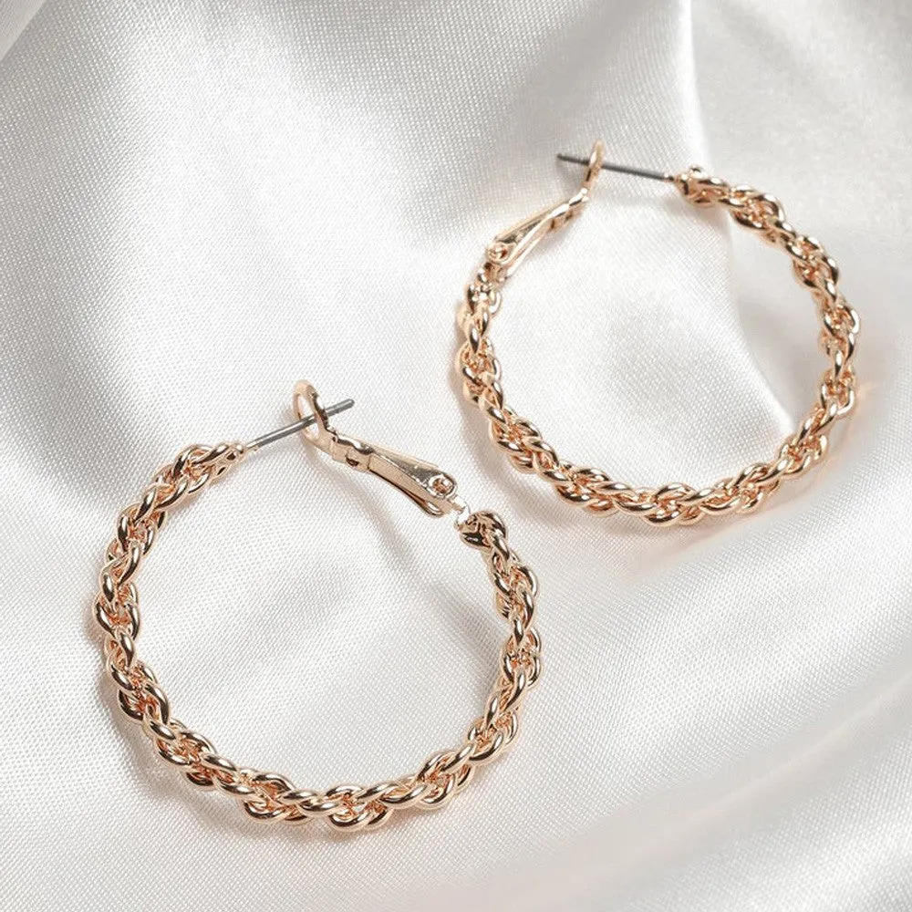 Bold Pearl Hoop Earrings