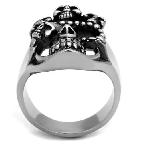 Bold Skull Crown Stainless Steel Ring