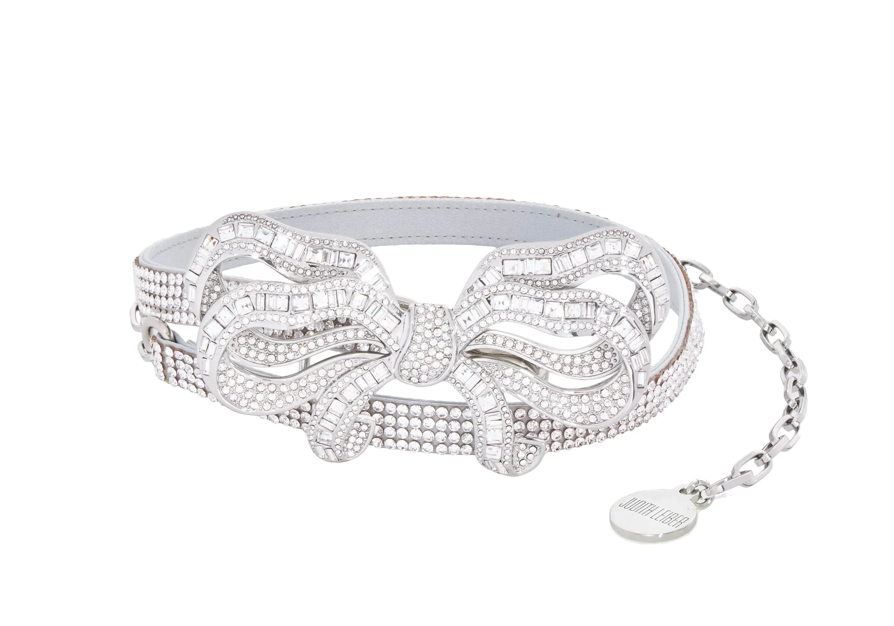 Bow Baguette Belt Silver