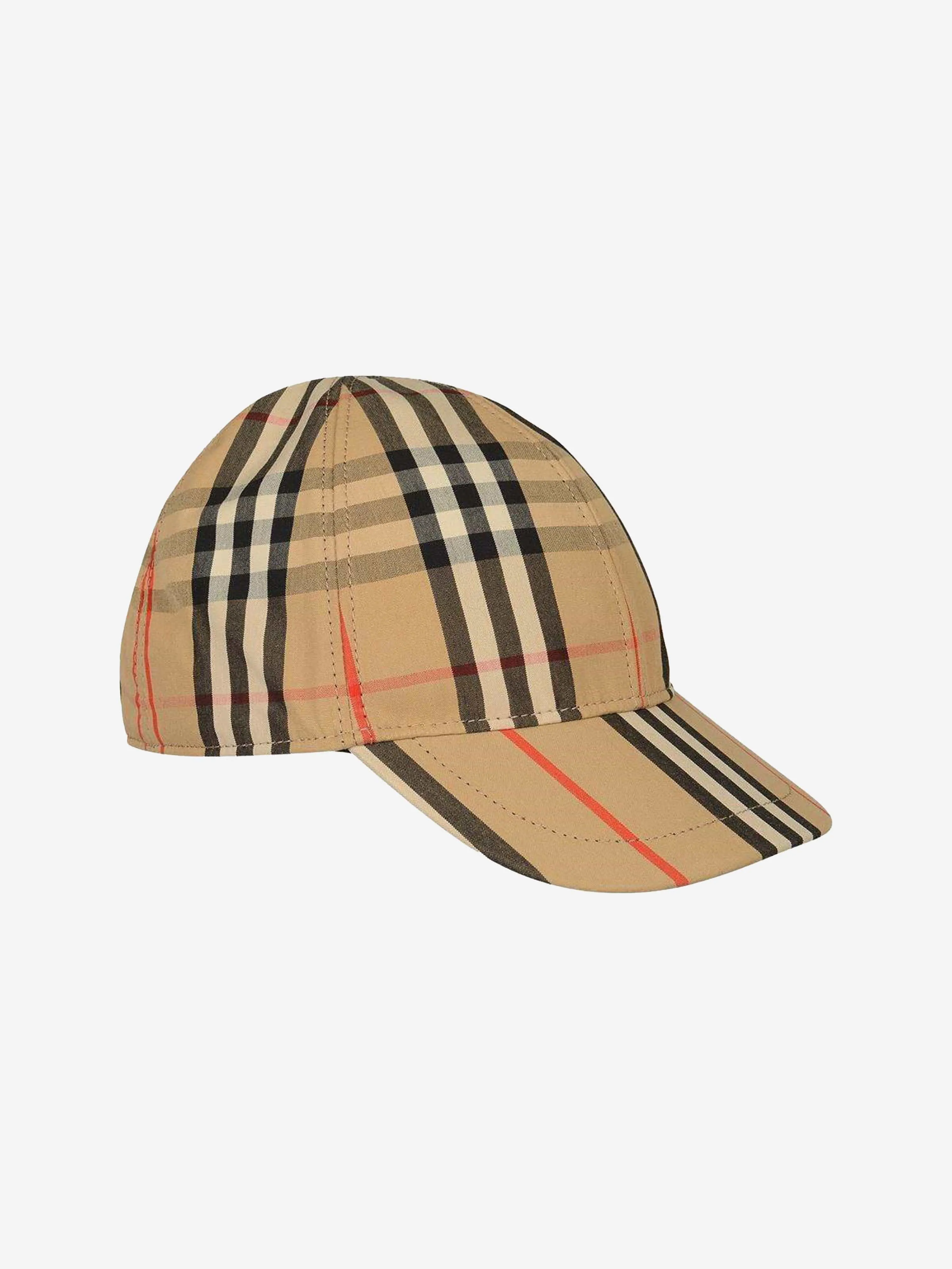 Burberry Baby Check Baseball Cap in Beige