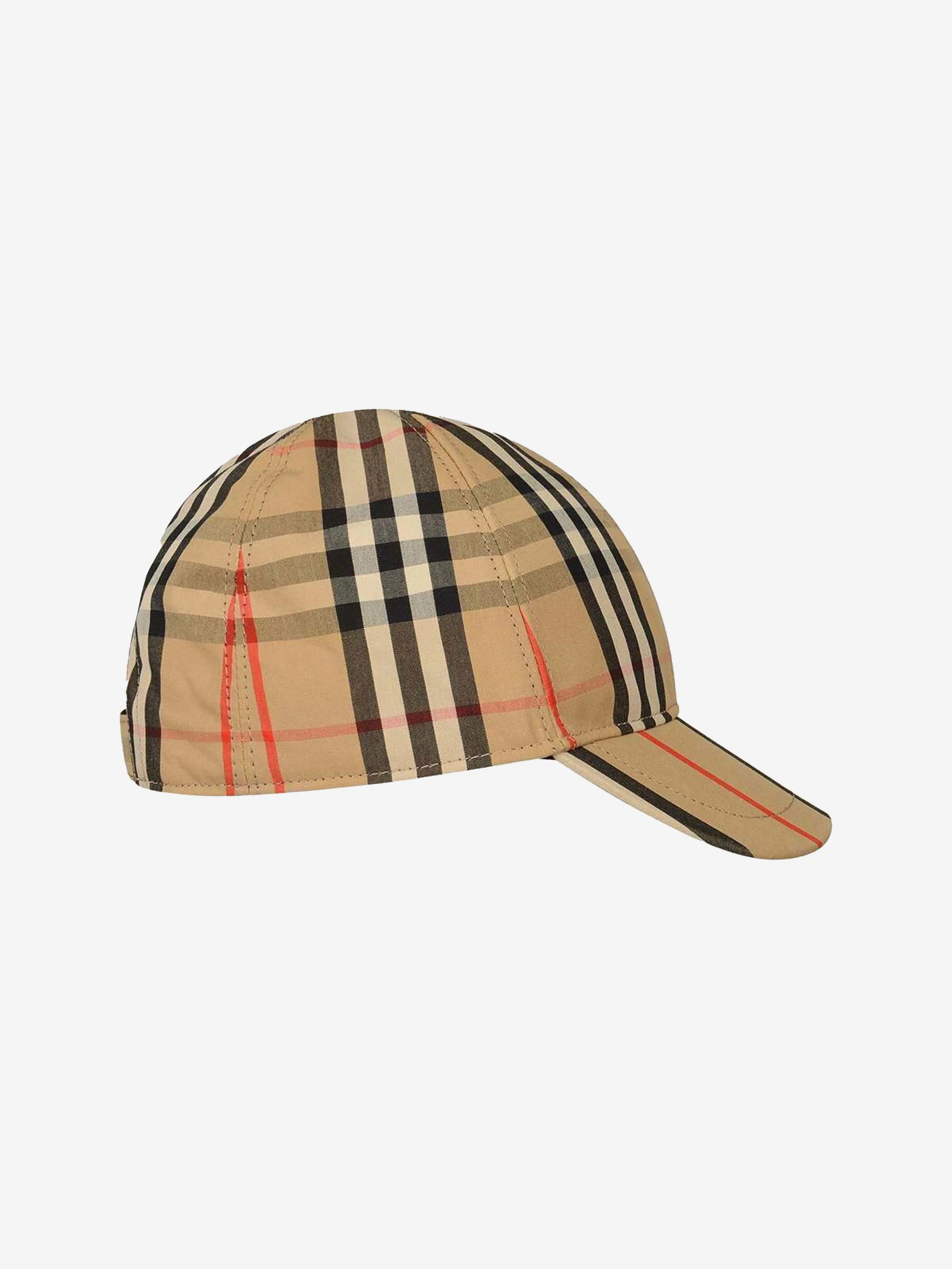 Burberry Baby Check Baseball Cap in Beige