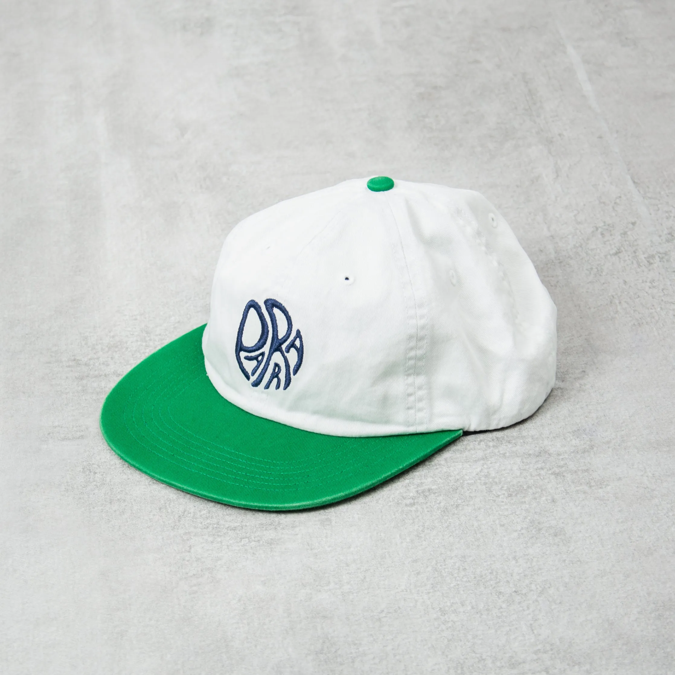 By Parra Circle Tweak Logo 6 Panel Cap - White / Green