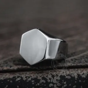 Classic Hexagon Stainless Steel Ring