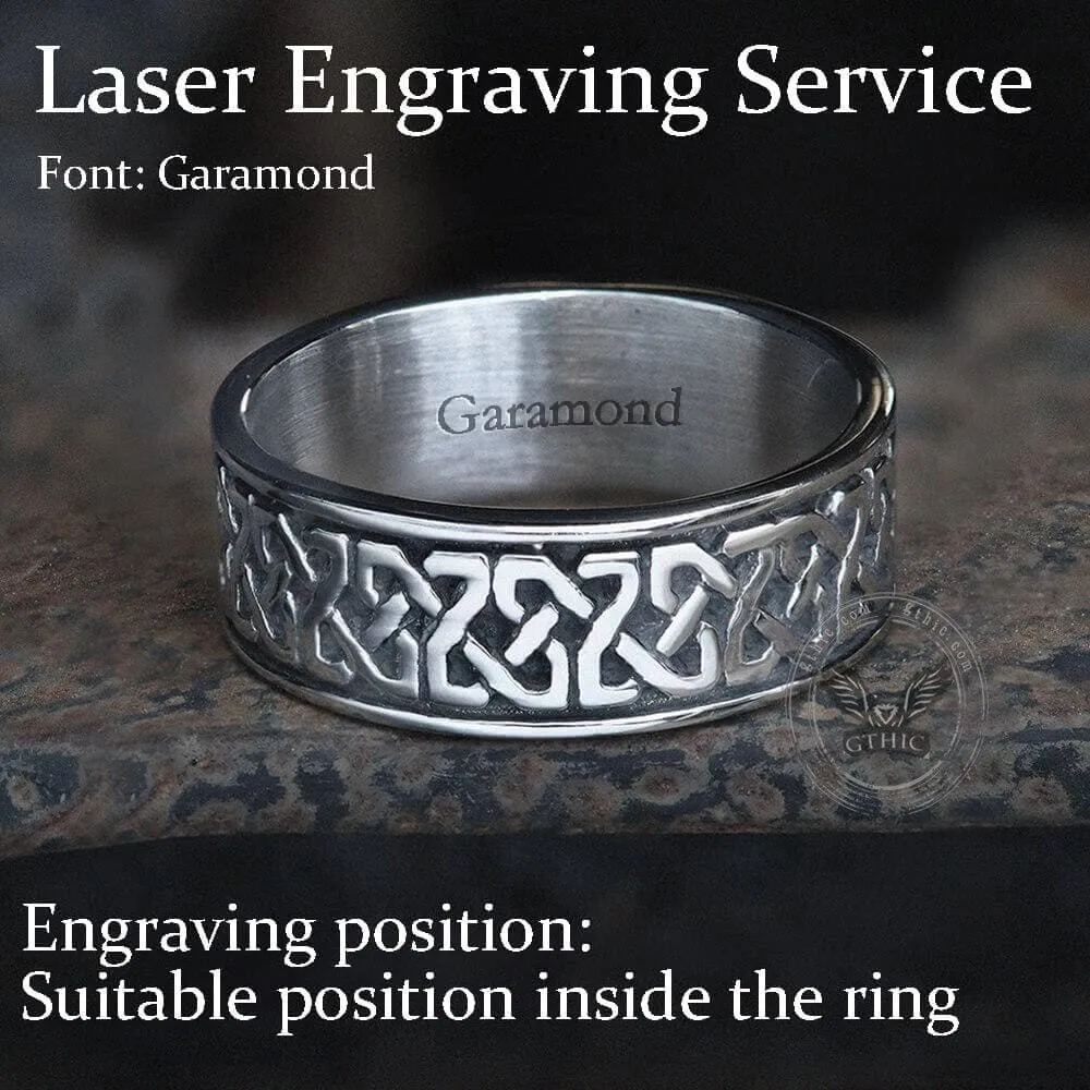 Classic Pattern Stainless Steel Ring