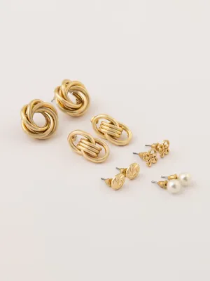 Classic Twisted Knott Earrings Set