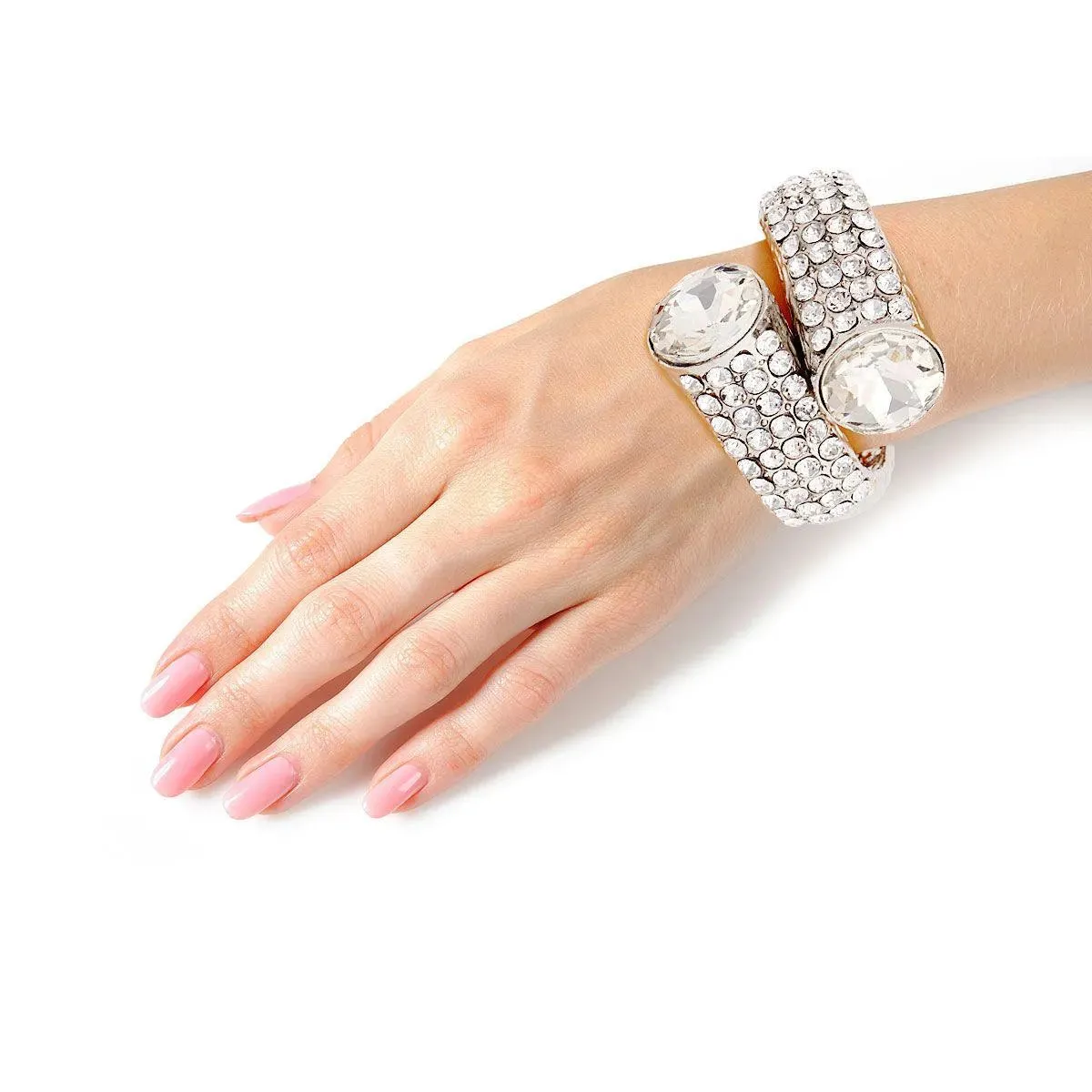 Clear Illusion Hinge Cuff Bracelet