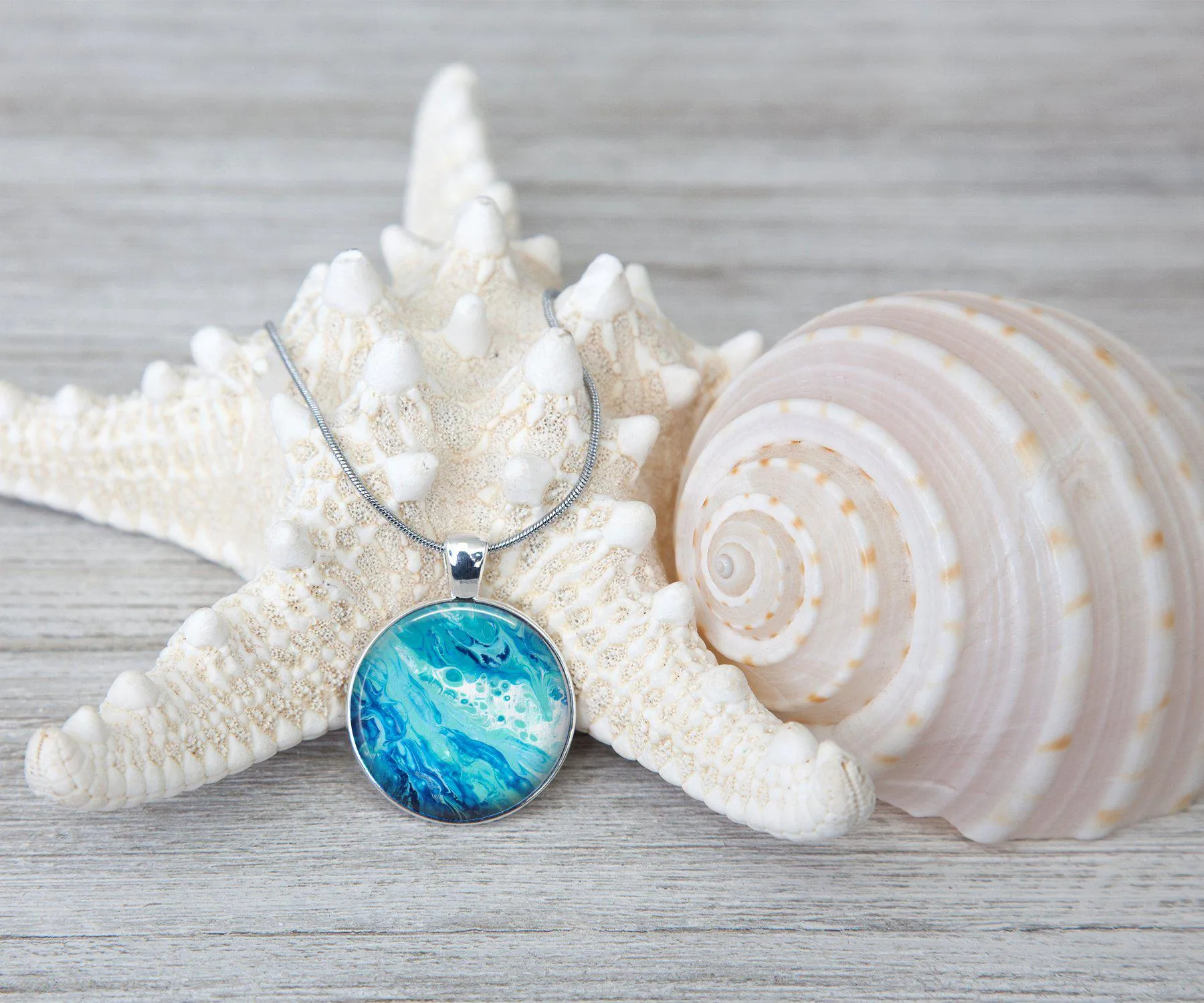 Coastal Breeze Circle Necklace | Beach Jewelry