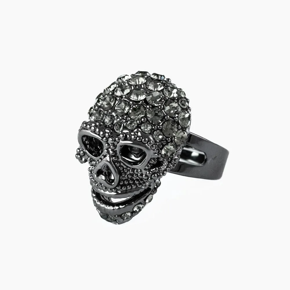 Crystal Skull Adjustable Ring