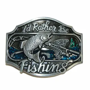 CTM® I'd Rather Be Fishing Belt Buckle