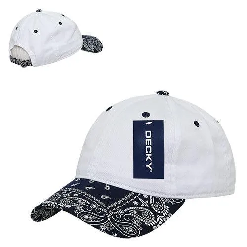 Decky Trendy Paisley Bandanna Polo 6 Panel Baseball Snapbacks Hats Caps Unisex