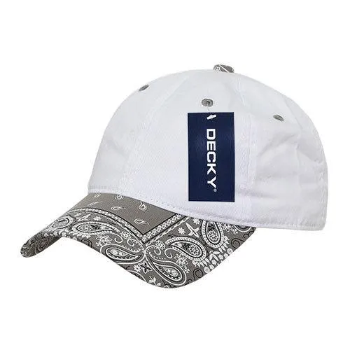 Decky Trendy Paisley Bandanna Polo 6 Panel Baseball Snapbacks Hats Caps Unisex