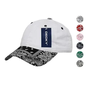 Decky Trendy Paisley Bandanna Polo 6 Panel Baseball Snapbacks Hats Caps Unisex