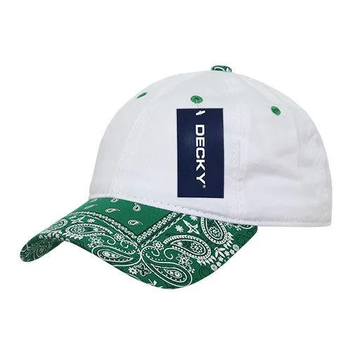 Decky Trendy Paisley Bandanna Polo 6 Panel Baseball Snapbacks Hats Caps Unisex