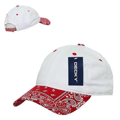 Decky Trendy Paisley Bandanna Polo 6 Panel Baseball Snapbacks Hats Caps Unisex