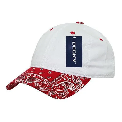 Decky Trendy Paisley Bandanna Polo 6 Panel Baseball Snapbacks Hats Caps Unisex