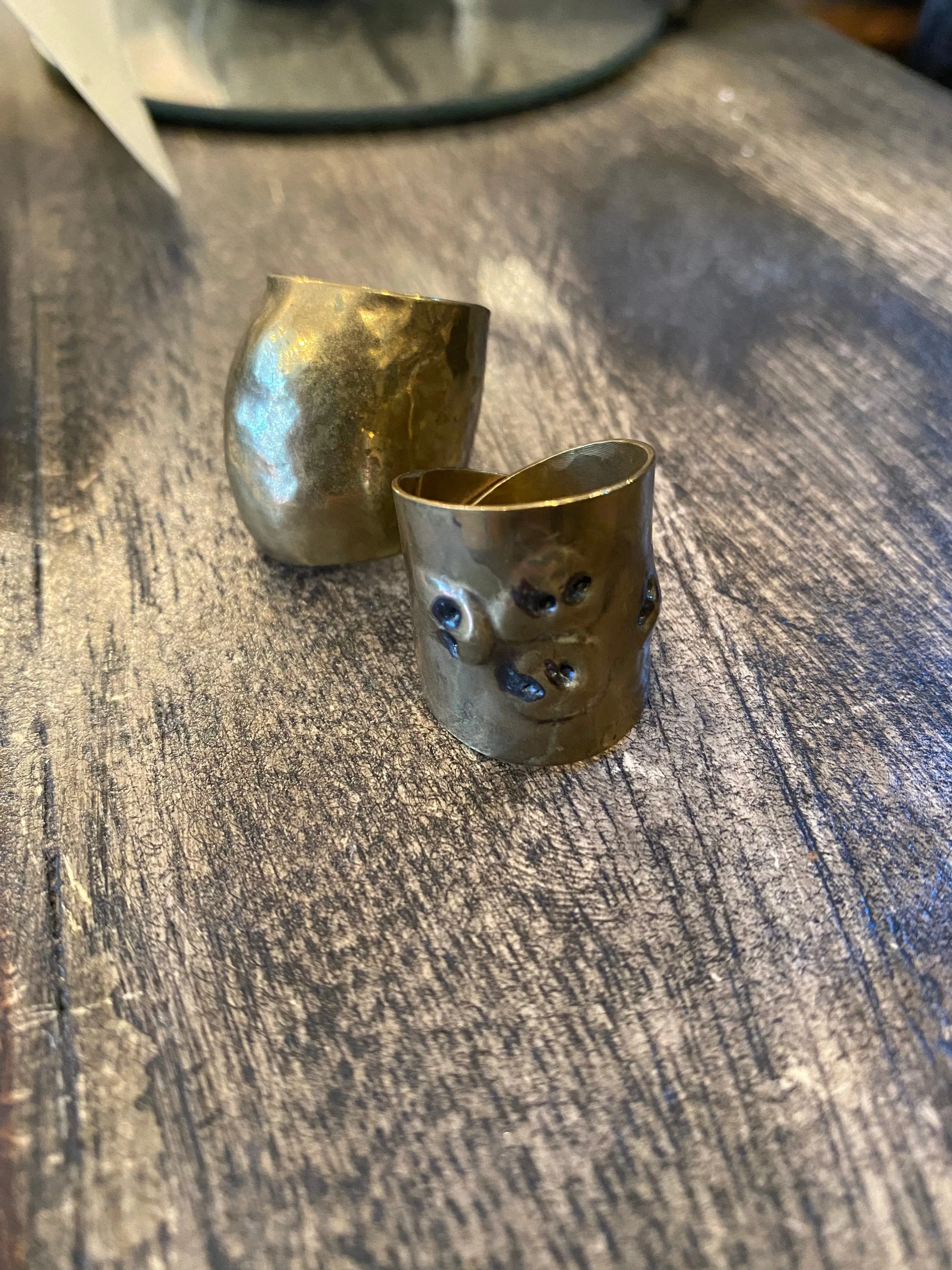 Dennis Higgins Skull Brass Ring