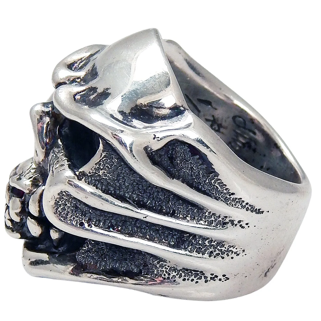 DOUBLE CROSS by Travis Walker - "CHOMPS SKULL" Ring with Small Chomps