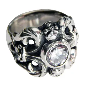 DOUBLE CROSS by Travis Walker - "MONARCH RING" w/ Brilliant 10mm CZ Stone