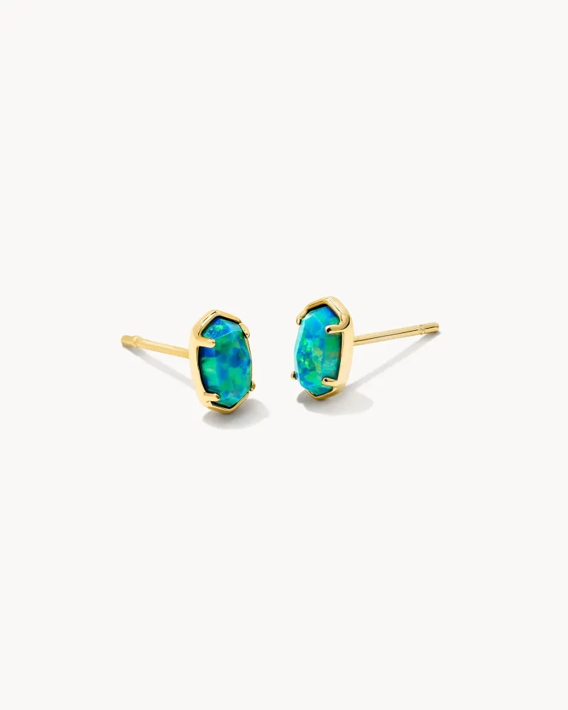 Emilie Gold Stud Earrings