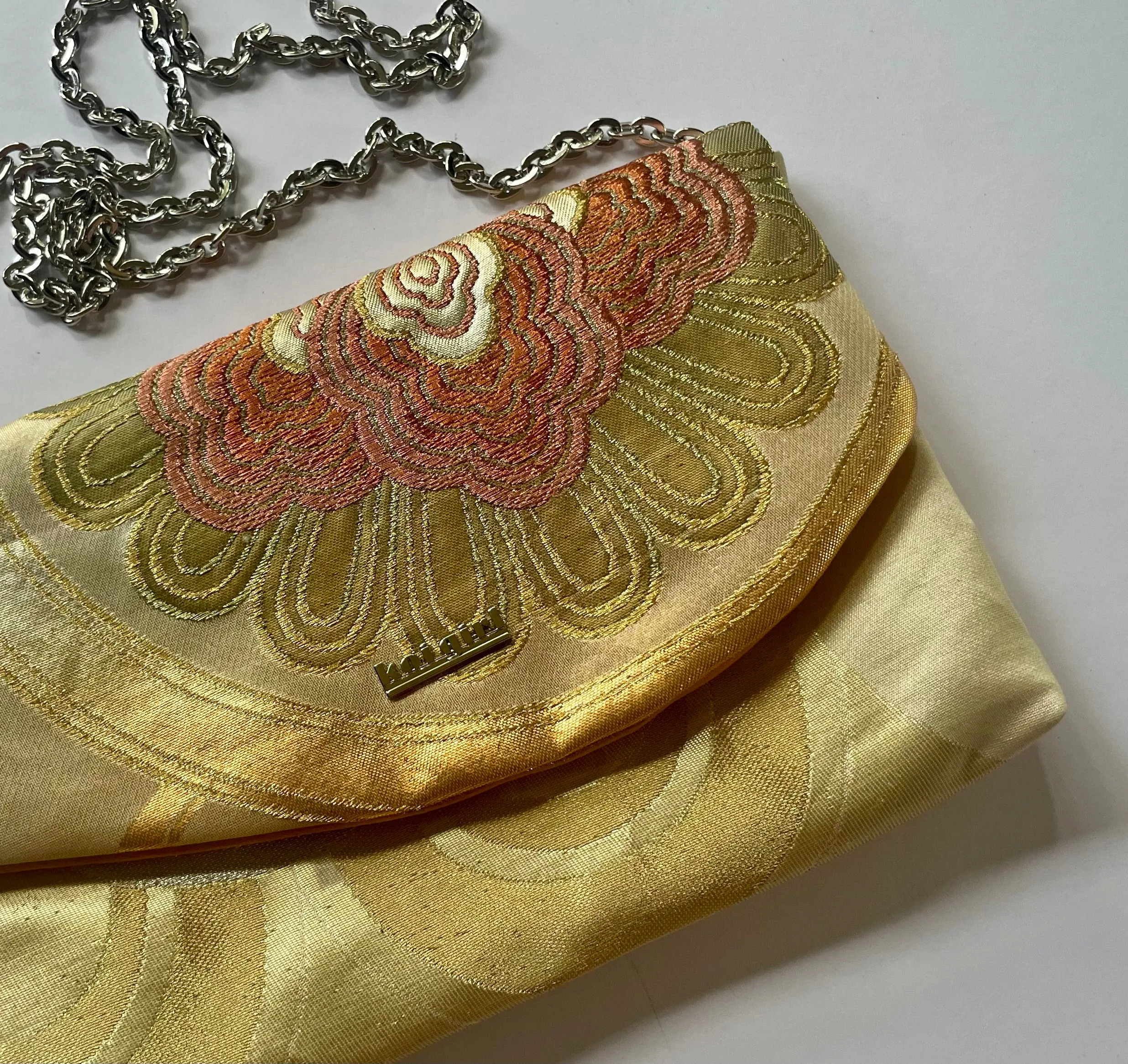 Gold and Pink Kiri Clutch