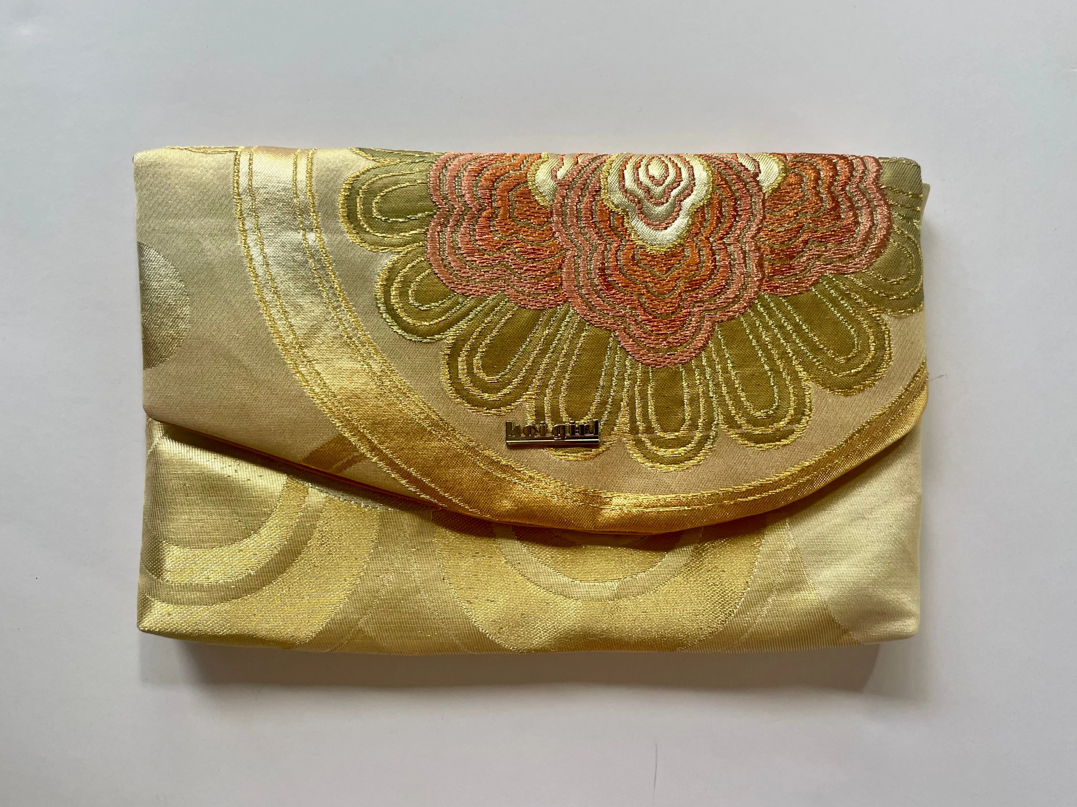 Gold and Pink Kiri Clutch