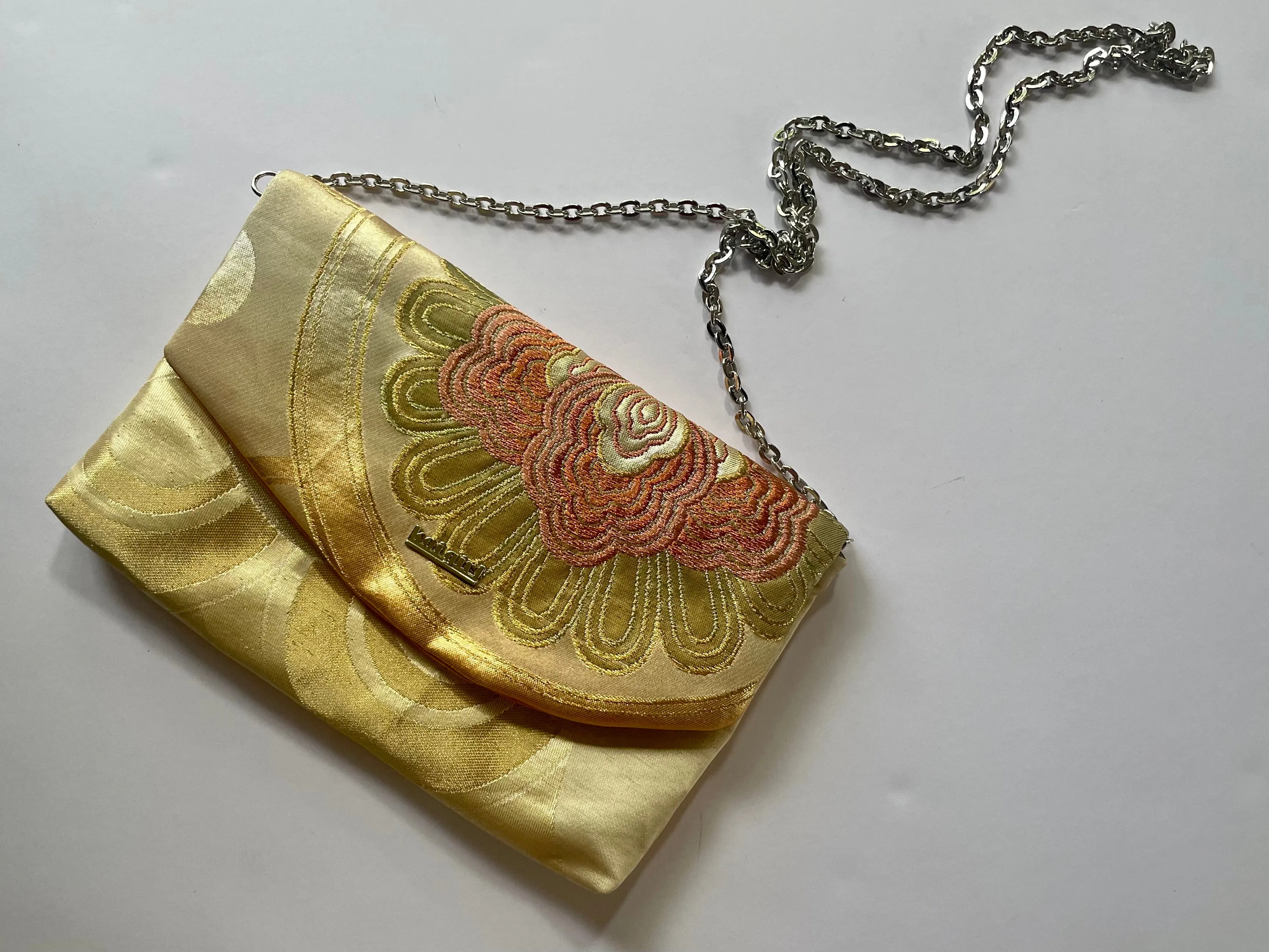 Gold and Pink Kiri Clutch