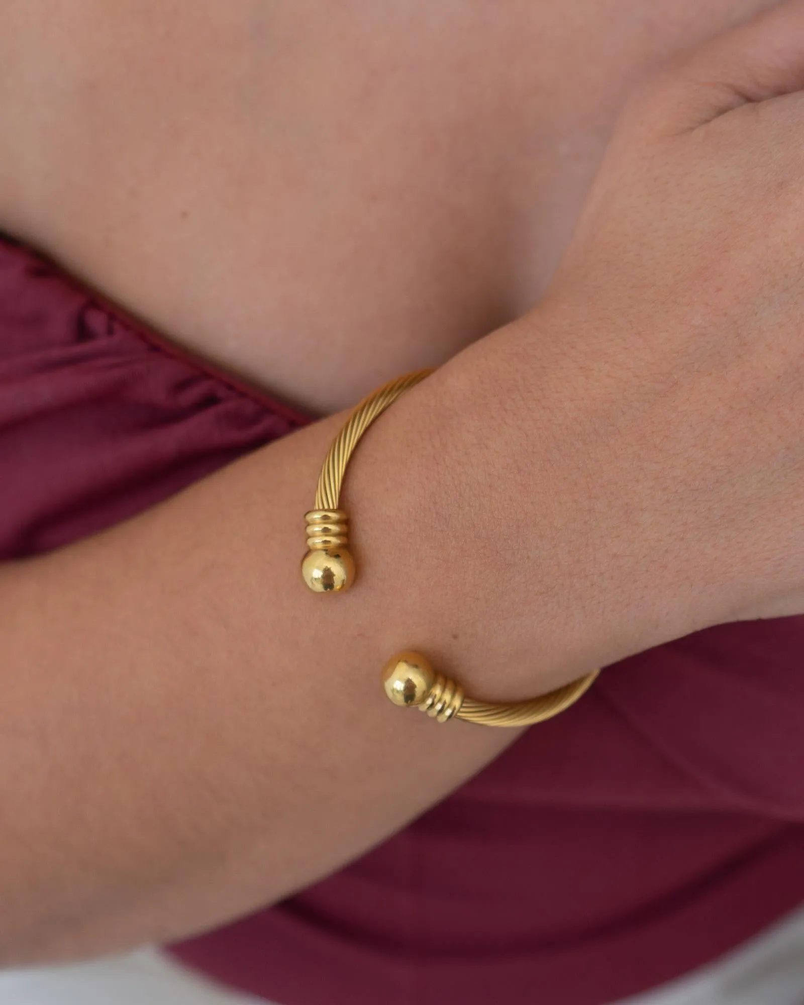 Gold Classic Cable Cuff