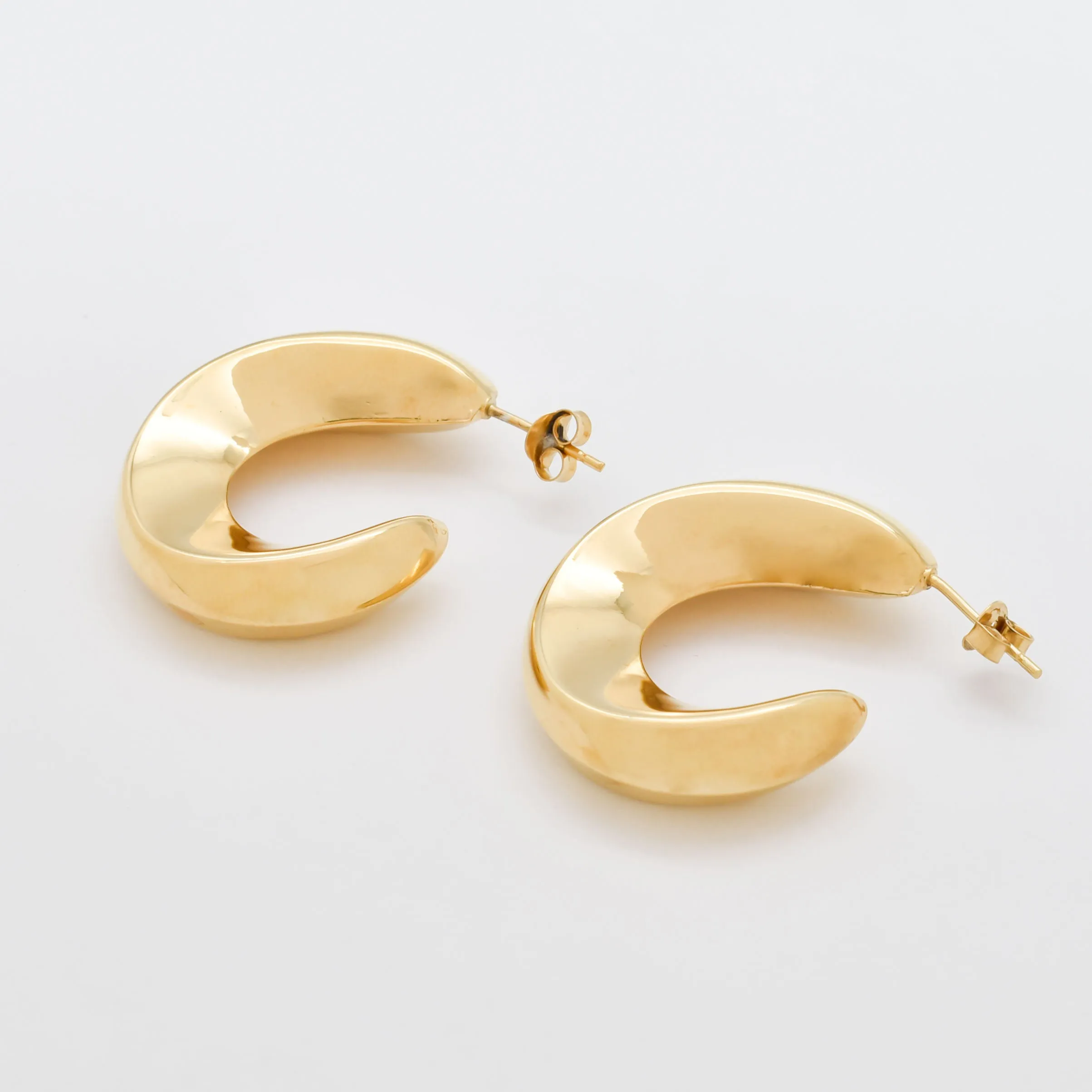 Gold Hoop Earrings - Chunky Hoops - Thick Hoop Earrings