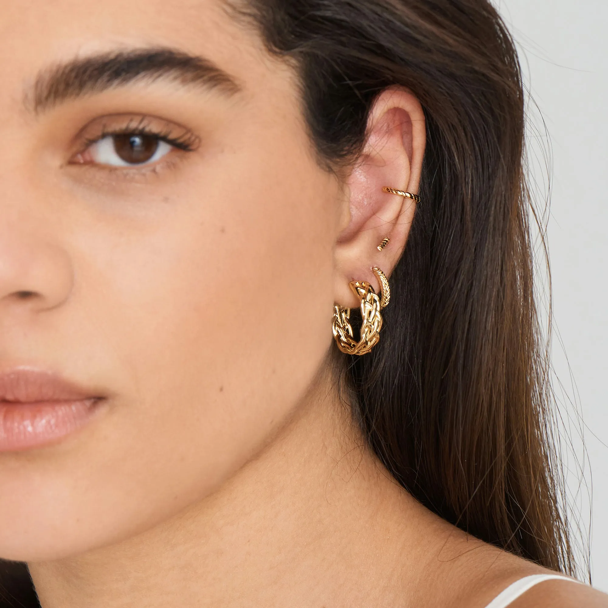 Gold Rope Ear Cuff