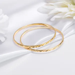 Golden Abstracts Gold Plated 925 Sterling Silver Bangles